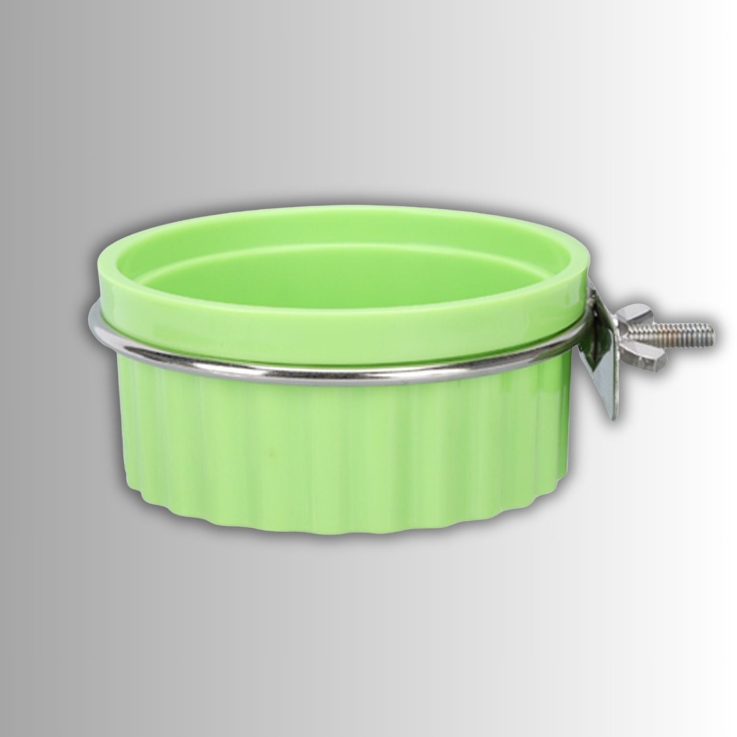 vogelvoeder set groene ronde voederbak met beugel